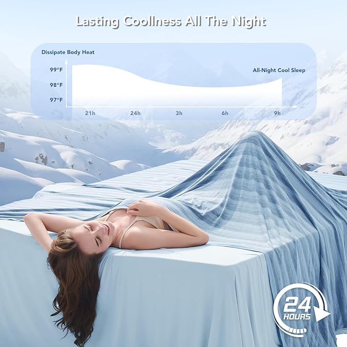 GOHERO Cooling Blanket for Couples- 60"x90" Summer Cooling Throw Blanket for - Image 3