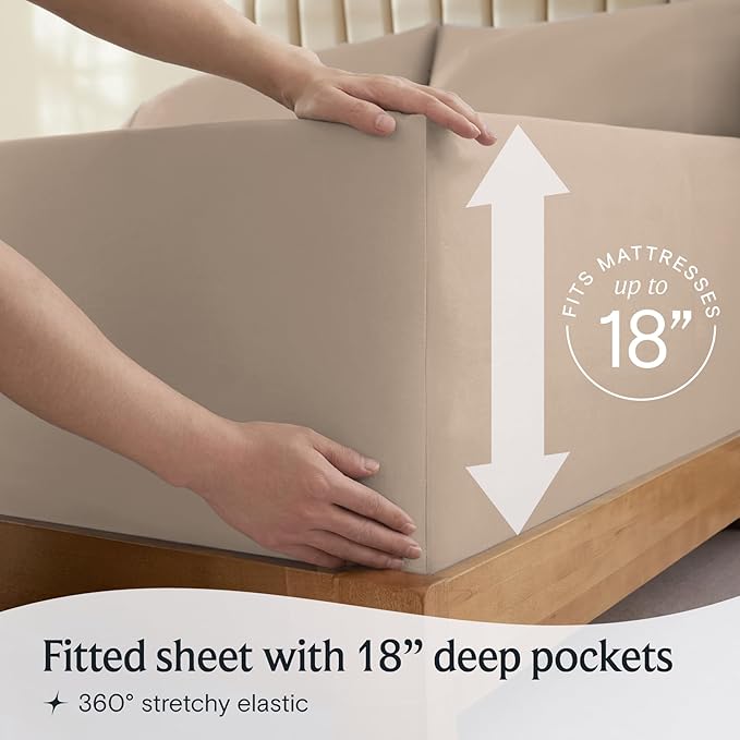 LuxClub 4 PC Full Sheet Set, Breathable Luxury Bed Sheets, Deep Pockets 18" - Image 5