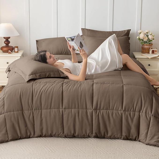 JOLLYVOGUE Twin Comforter Set, Ultra-Soft Bed in a Bag Twin Size 5 Pieces - Image 6