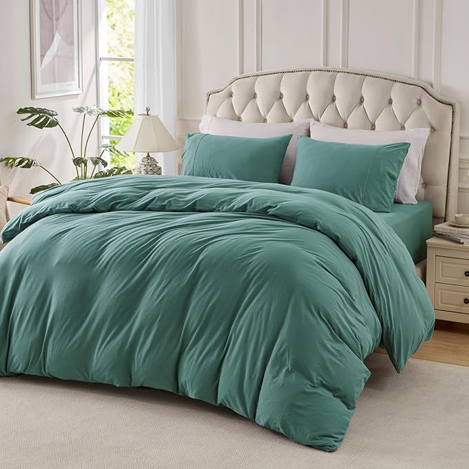 PURE ERA Jersey Knit Duvet Cover Set 100% T-Shirt Cotton Super Soft Comfy 3pc by PUREERA