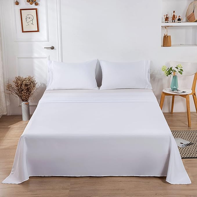 Lirex 2-Pack Twin Size Flat Sheet Set, Ultra-Soft Brushed 1800 Microfiber - Image 6