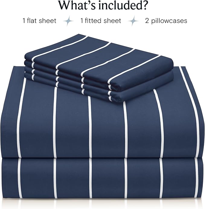 LuxClub 4 PC King Size Sheet Set, Breathable Luxury Bed Sheets, Deep Pockets - Image 2