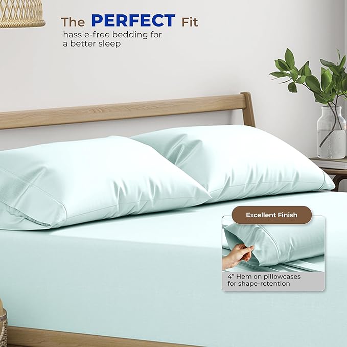 Thread Spread 100% Egyptian Cotton Pillow Cases Queen Size Set of 2 - Image 4