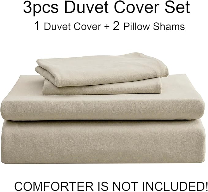 PURE ERA Jersey Knit Duvet Cover Set 100% T-Shirt Cotton Super Soft Comfy 3pc - Image 6