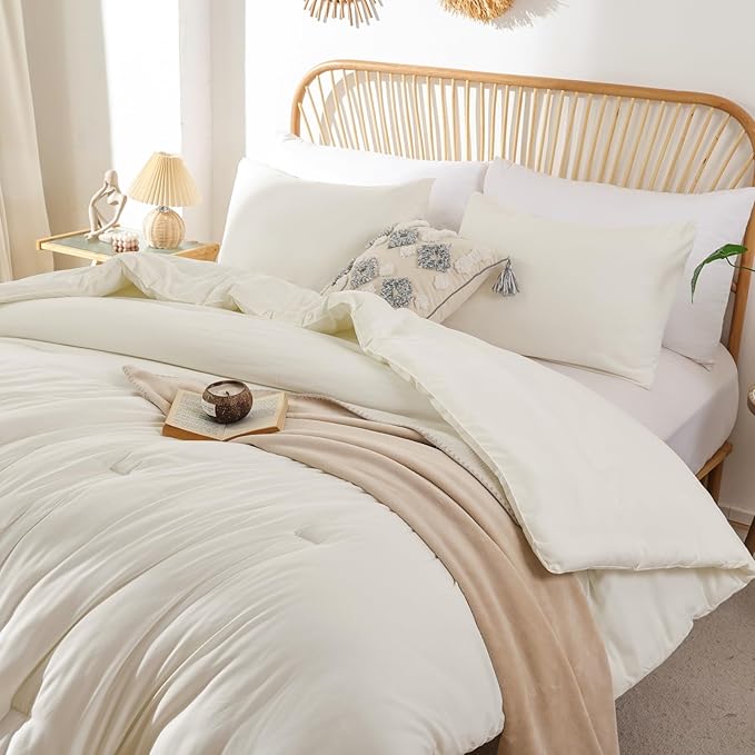 ROSGONIA Ivory Twin/Twin XL Comforter Set - Image 6