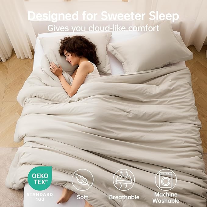 MUXHOMO King Size Comforter Set, All Season Ultra Soft Down Alternative Bedding - Image 2