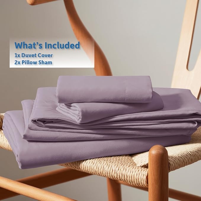 Nestl Dusty Purple California King Duvet Cover Sets - Image 9