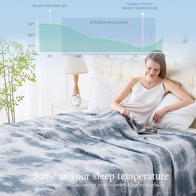 Cooling Blanket Twin Size for Hot Sleepers Ultra Lightweight & Breathable - Image 3