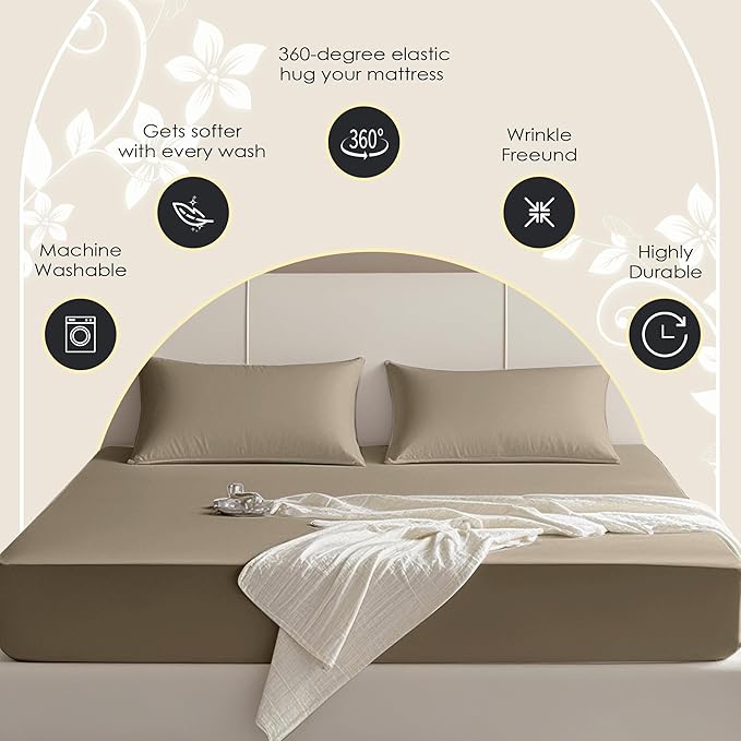 FreshCulture Twin XL Fitted Sheet Only – Premium Hotel-Quality Fitted Sheet - Image 4
