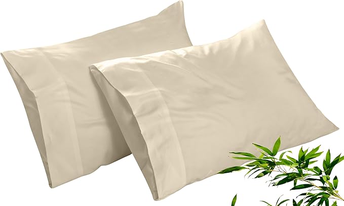 Royale Linens Cooling Pillow Cases Queen Size Set of 2-100% Rayon Derived from by ROYALELINENS