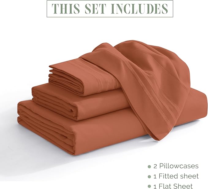Elegant Comfort Luxurious 1500 Premium Hotel Quality Microfiber 4-Piece Sheet - Image 3