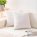 Aegero Pack of 2 Corduroy Decorative Throw Pillow Covers 22x22 Inch Soft by Unknown