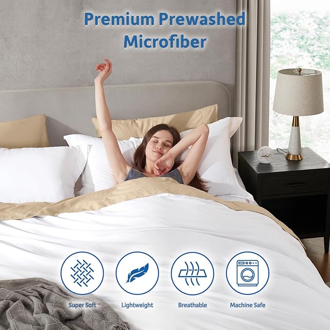 Nestl White California King Duvet Cover Sets - Image 6