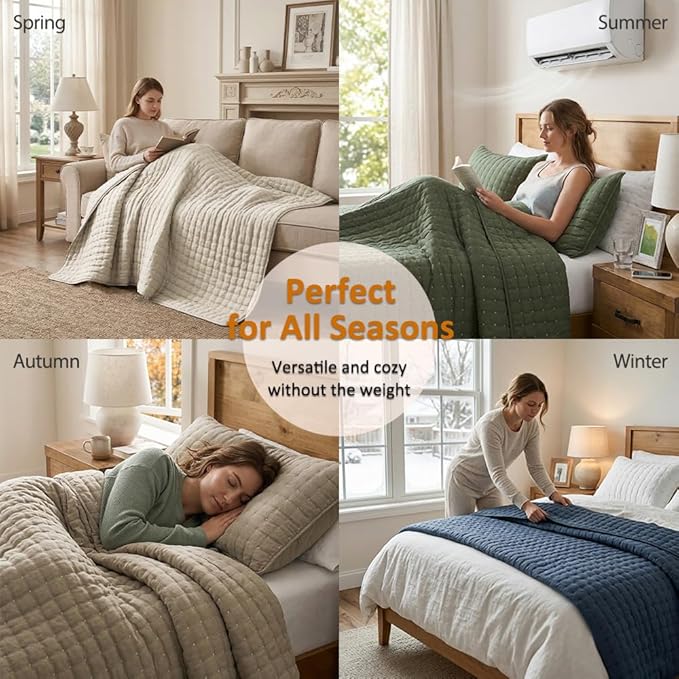 WDCOZY White Queen Size Quilt Bedding Sets - Image 8
