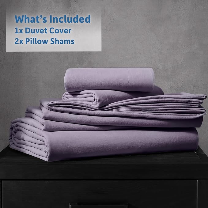 Nestl Grayish Purple Duvet Cover King Size - Image 9
