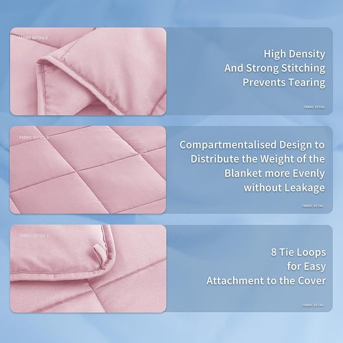 Topcee Weighted Blanket for Adults Twin Size Soft Cooling Heavy Blanket Sleeping - Image 5