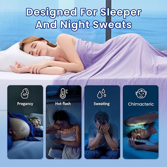 TOPCEE Cooling Blanketfor Night Sweats Absorbs Heat to Keep Adults, Children - Image 4