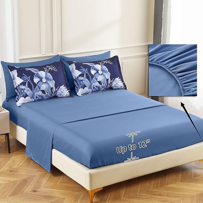 Luxudecor Floral Comforter Set Twin Size 5 Piece, Elegant Floral Comforter - Image 5