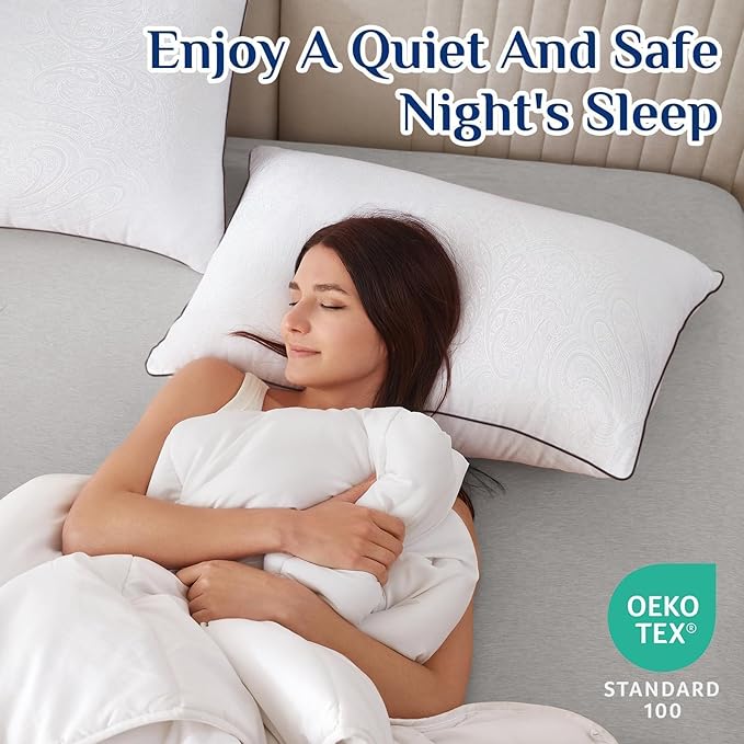 JOLLYVOGUE Standard Pillows Set of 2, Cooling and Supportive Pillows Full Size - Image 3