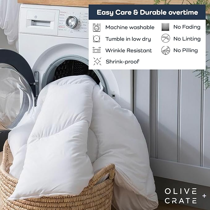 Olive + Crate California King Comforter & Duvet Insert 100% Viscose Derived - Image 9