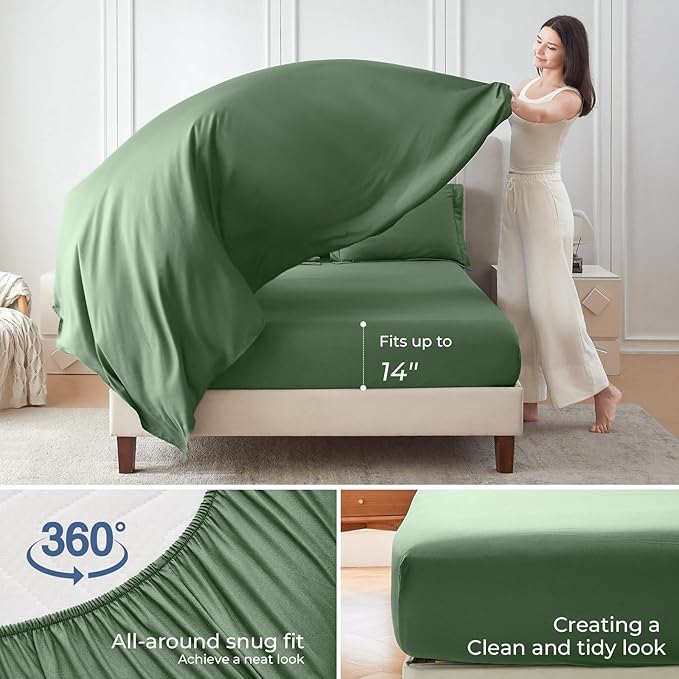 Sasttie Full Size Comforter Sets, 7 Pieces Bed in a Bag Full, Complete Bedding - Image 4