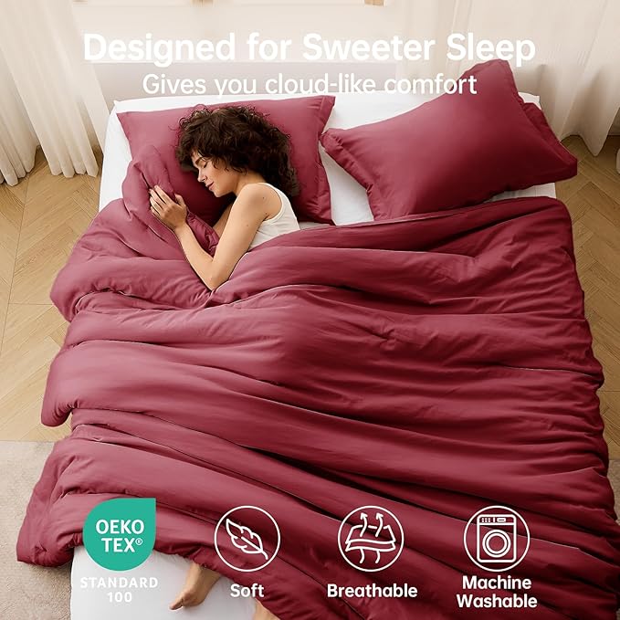 MUXHOMO Full Comforter Sets, All Season Ultra Soft Down Alternative Bedding - Image 2