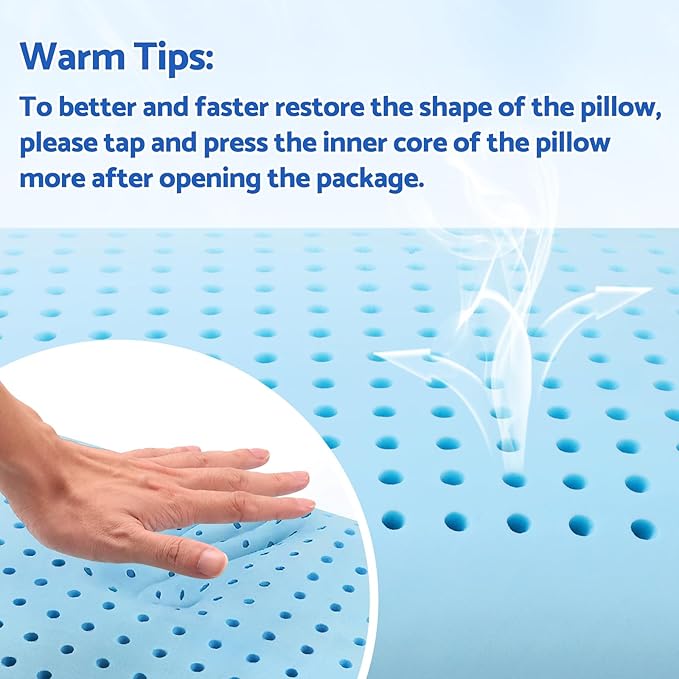 CushZone Memory Foam Pillows for Sleeping, Bed Pillow - Image 4