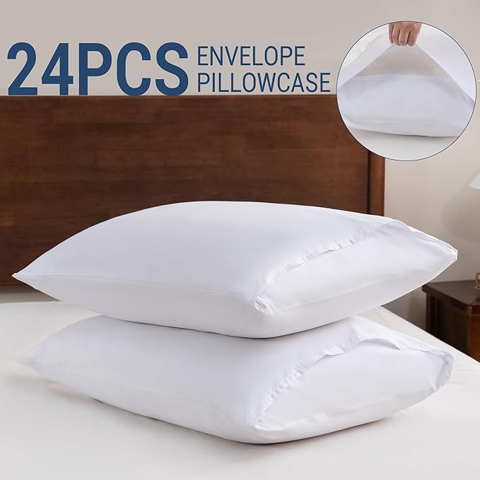 White Pillowcases King Size 24 Pack - Image 5