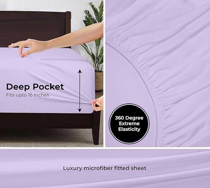 Royale Linens Fitted Sheet California King - Image 3