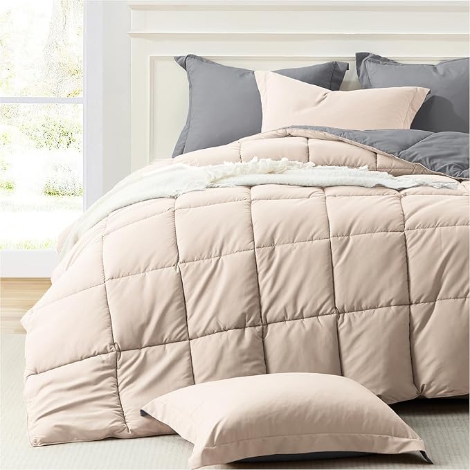 Homelike Moment King Size Comforter Set Beige, Comforter King Size Bed Set by HomelikeMoment