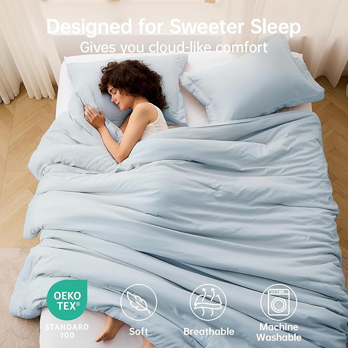 MUXHOMO Full Comforter Sets, All Season Ultra Soft Down Alternative Bedding - Image 2