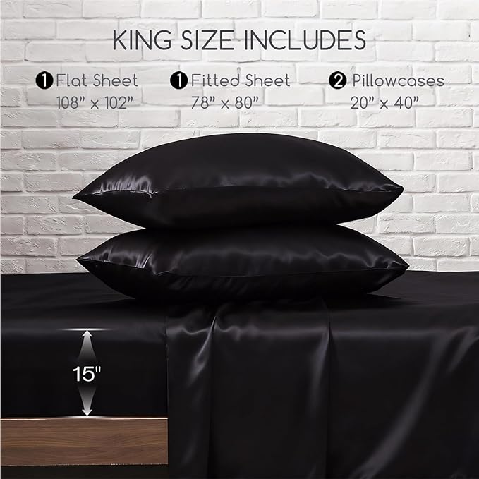 MR&HM Satin Sheets King Size - Image 7