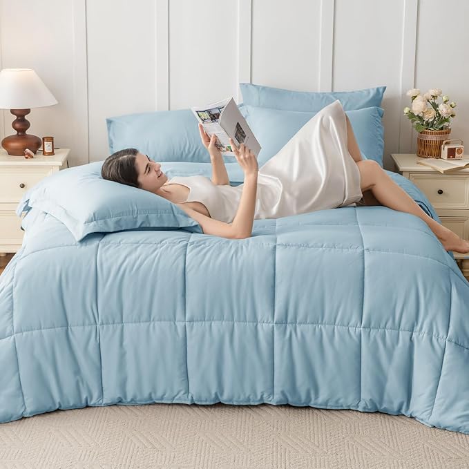 JOLLYVOGUE California King Comforter Set, Ultra-Soft Bed in a Bag Cal King Size - Image 6