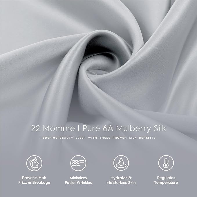 Tafts Pillow Cases - 22mm 100% Pure Mulberry 6A Silk Pillowcase - Image 6