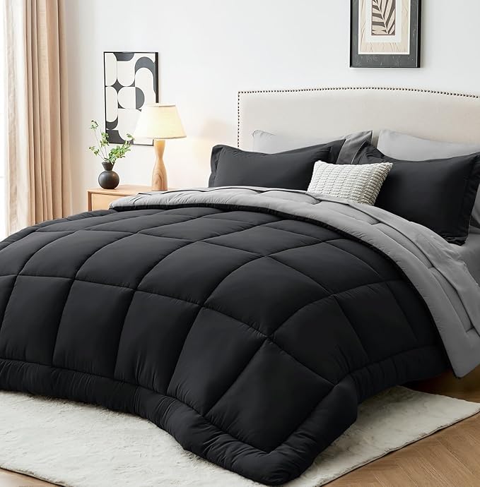 Sasttie Queen Comforter Set, 7 Pieces Bed in a Bag Queen, Complete Bedding Set by SASTTIE
