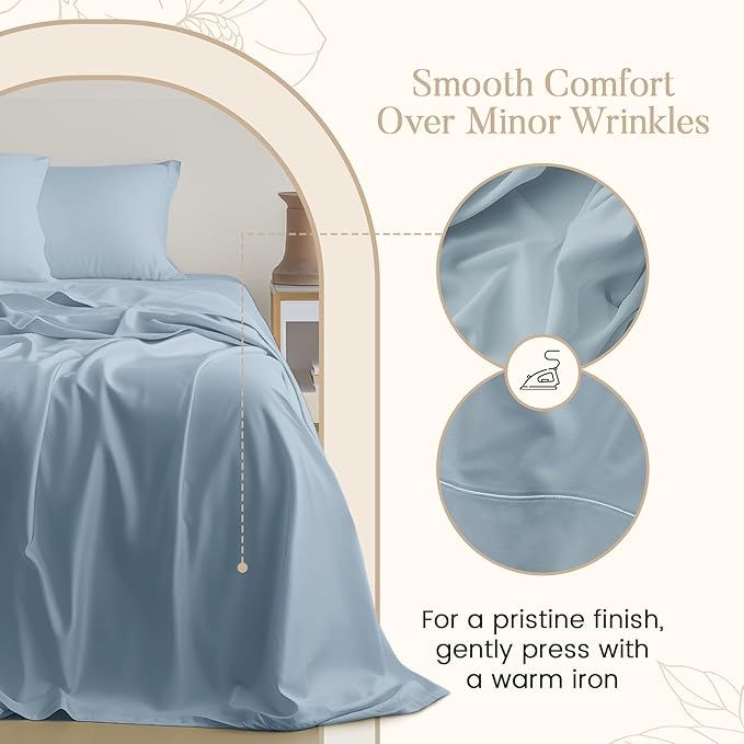 100% Egyptian Cotton Sheets For King Size Bed, 800 Thread Count Sateen Weave - Image 5