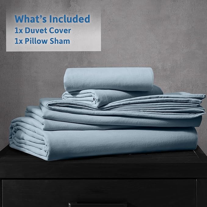 Nestl Stone Blue Duvet Cover Queen Size - Image 9