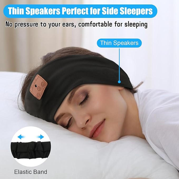 2-Pack Sleeping Headphones Wireless Bluetooth 5.4, Headband Headphones - Image 2