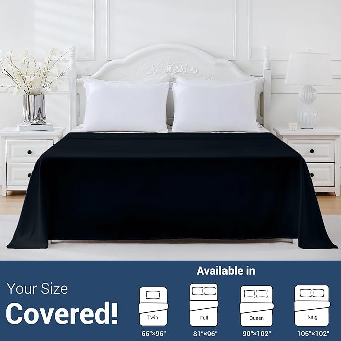 Bulk Full Flat Sheets Only, 6 Pack Quick Sort Top Bed Sheet, Color-Coded Label - Image 5