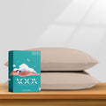 XOOX Linen 100% Egyptian Cotton Queen Pillow Cases Set of 2 by XOOXLinen