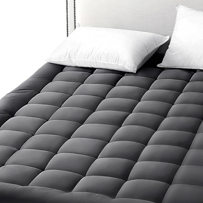 EASELAND California King Mattress Pad Pillow Top Mattress Cover Quilted Fitted - Image 8