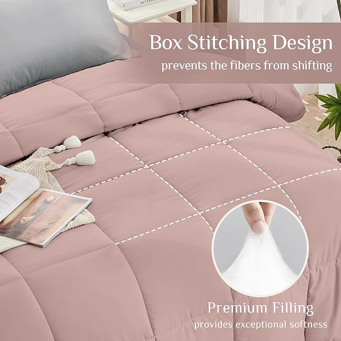 JOLLYVOGUE Twin Comforter Set, Ultra-Soft Bed in a Bag Twin Size 5 Pieces - Image 3