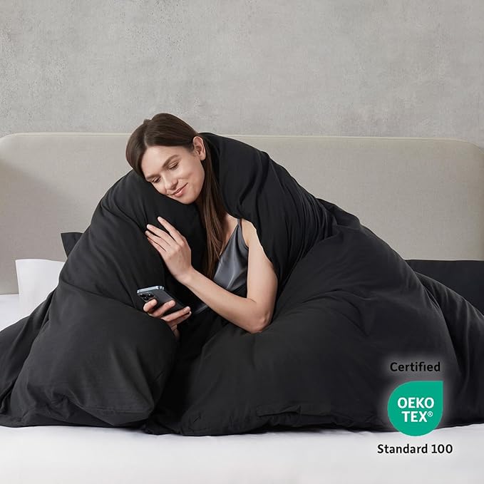Nestl Black Duvet Cover Queen Size - Image 3