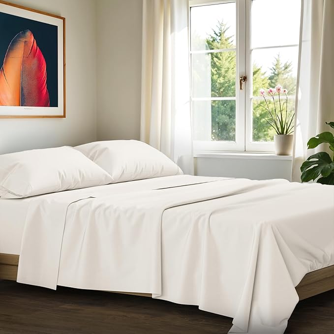 100% Egyptian Cotton King Size Sheets Set by AshtonSheets