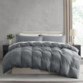 Nestl Grey Duvet Cover King Size by Nestl