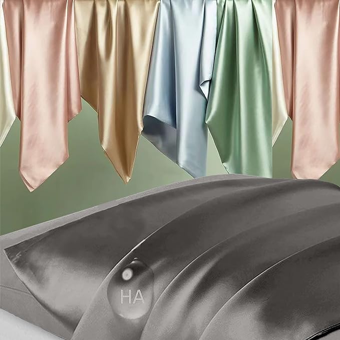 Silk Pillowcase 2 Pack, Mulberry Silk Pillow Cases Queen Size Set of 2 - Image 2