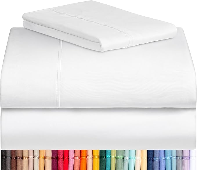LuxClub 3 PC Twin XL Sheet Set, Deep Pockets Wrinkle Free Cooling Bed Sheets - Image 9