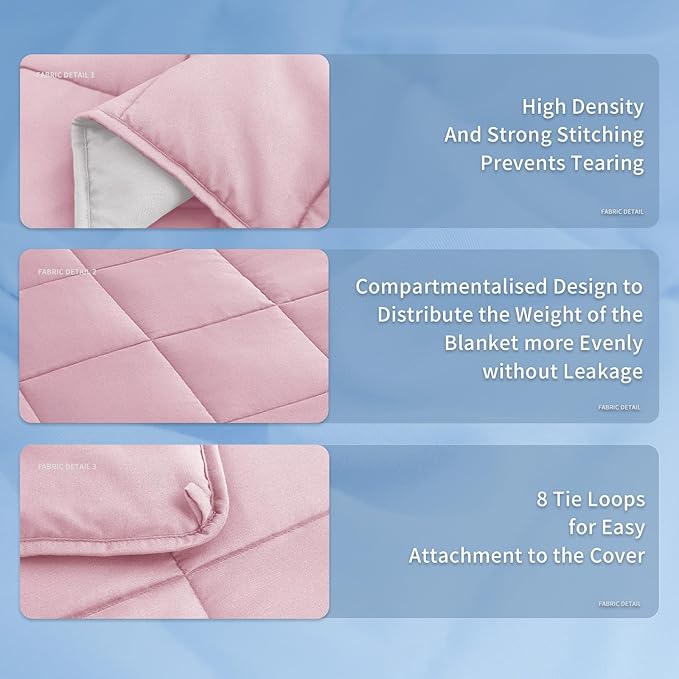 Topcee Weighted Blanket for Adults Queen Size Soft Cooling Heavy Blanket - Image 7