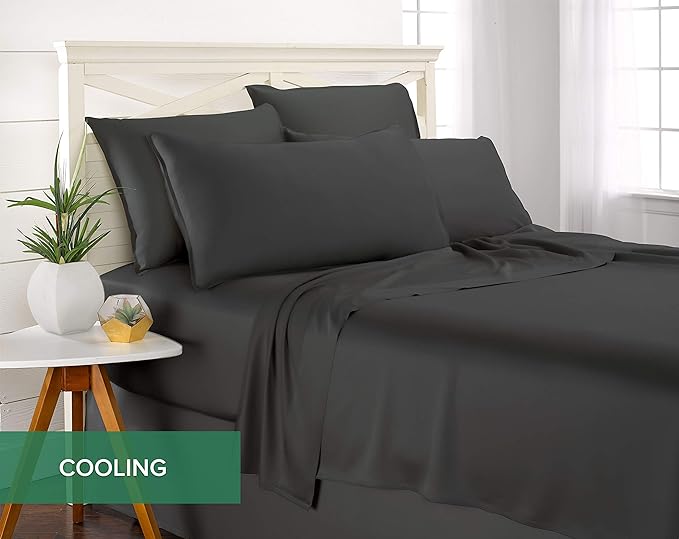 Pure Bamboo Queen Sheets, Genuine 100% Organic Viscose Derived from Bamboo Bed - Image 5