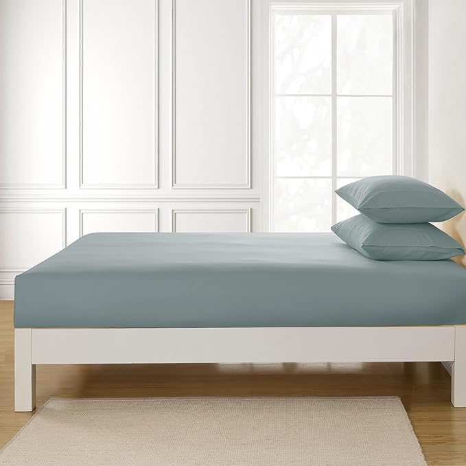 Twin XL Fitted Sheet Only with Full Elastic & Built in Corner Sheet Straps to - Image 3